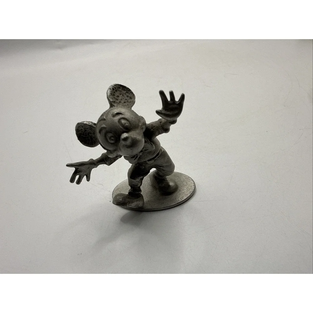 Vintage Mickey Mouse Hudson Pewter Figurine Walt Disney Miniature Collectible